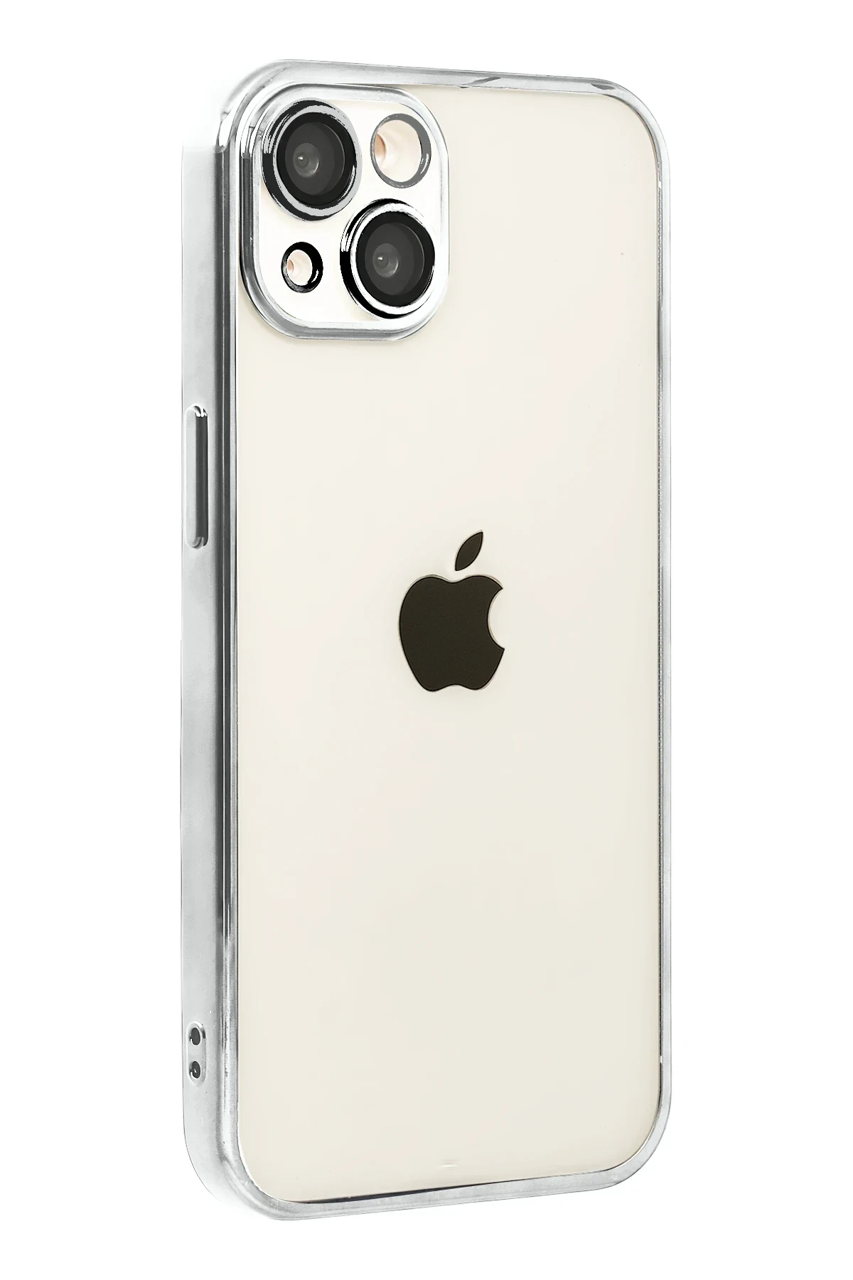 uryport Apple iPhone 15 Razer Lensli Silikon - Gümüş