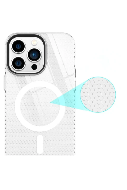 uryport Apple iPhone 14 Pro Max Kılıf Beta Magneticsafe Silikon - Şeffaf
