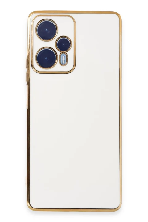 uryport Xiaomi Poco F5 Kılıf Volet Silikon - Beyaz