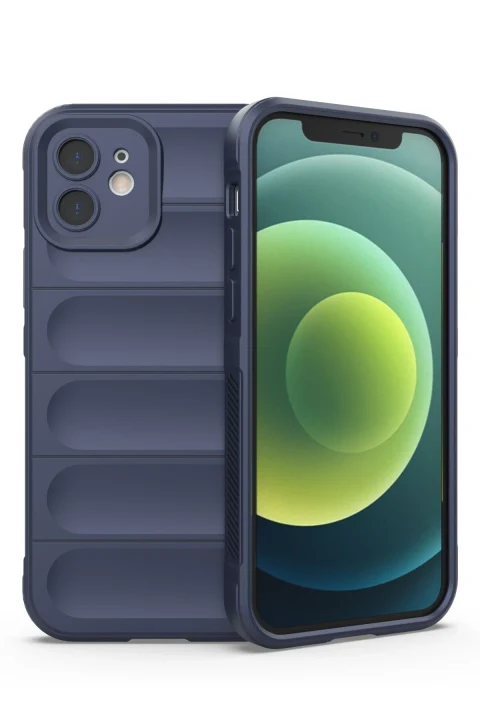 uryport Apple iPhone 12 Kılıf Optimum Silikon - Lacivert