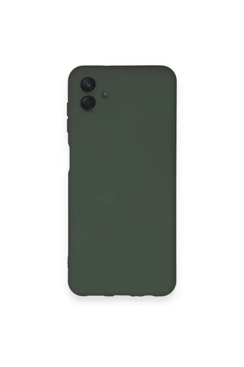uryport Samsung Galaxy A04 Kılıf Nano içi Kadife Silikon - Koyu Yeşil