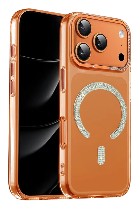 Joko Apple iPhone 17 Pro/18 Pro Tash Diamond Magsafe Kapak - Turuncu