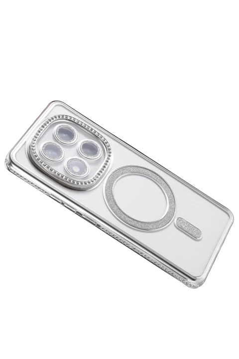 uryport Xiaomi Redmi Note 14 Pro 4G Joke Simli Magneticsafe Kılıf - Gümüş
