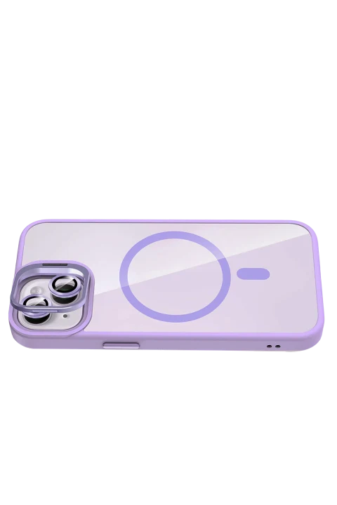 Joko Apple iPhone 15 Remim Lensli Magsafe Standlı Kapak - Lila