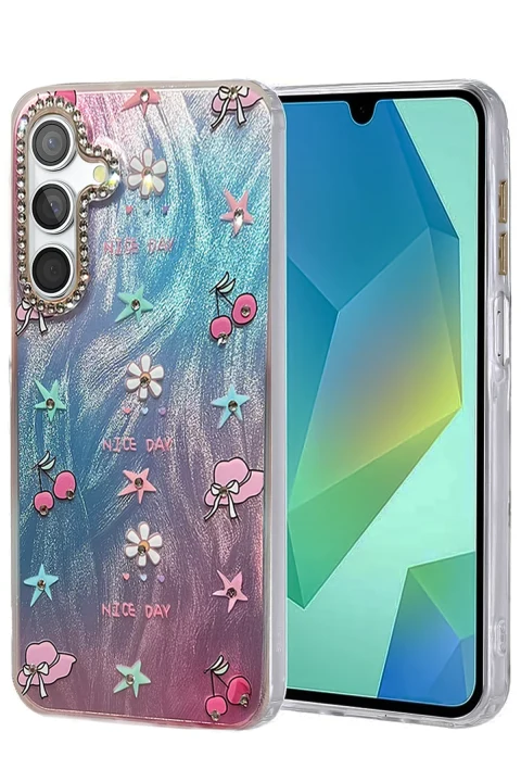 uryport Samsung Galaxy A16 5G Kılıf Blade Aynalı Desenli Kapak - Desen 4