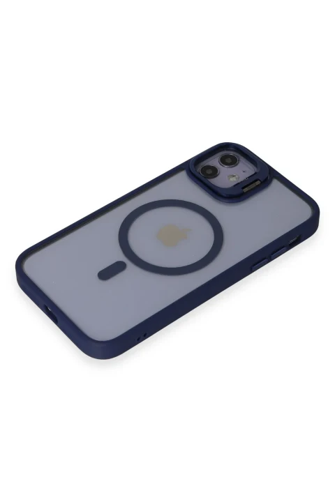 Joko Apple iPhone 11 Kılıf Roblox Lens Magsafe Standlı Kapak - Lacivert