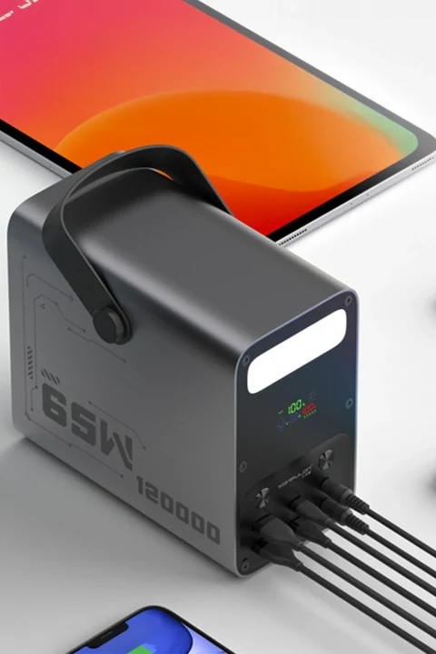 Konfulon A70Q 120.000 mAh 65W PD Hızlı Şarj Powerbank - Gri