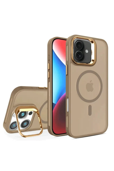 Joko Apple iPhone 16 Flet Lens Magsafe Kapak - Gold