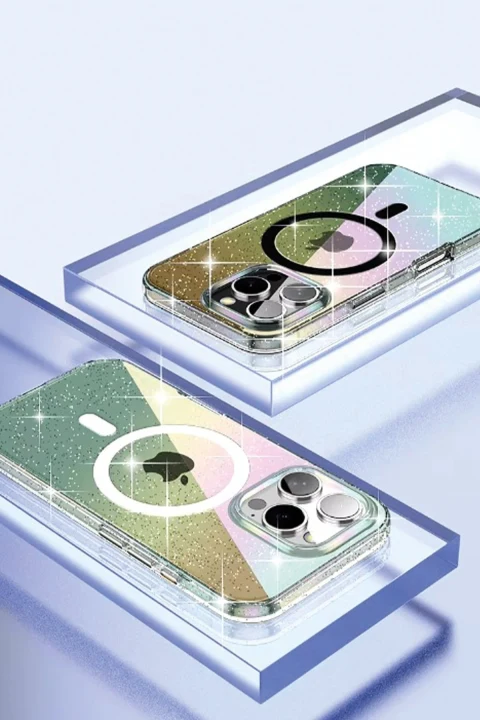 Joko Apple iPhone 16 Pro Max Rasasi Simli Magsafe Kapak - Şeffaf