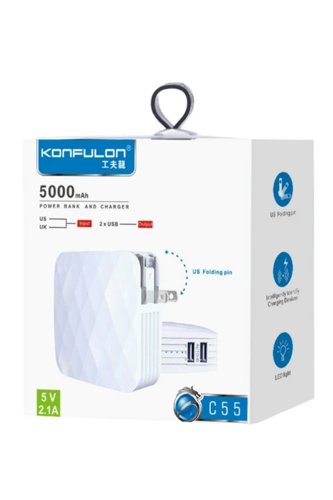 Konfulon C55 Powerbank 5.000 mAh Şarj Aleti - Beyaz