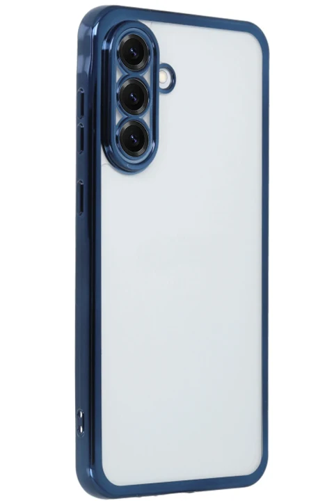 uryport Samsung Galaxy A56 Kılıf Razer Lensli Silikon - Lacivert