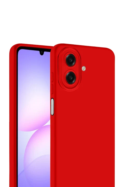 uryport Samsung Galaxy A07 4G First Silikon - Kırmızı