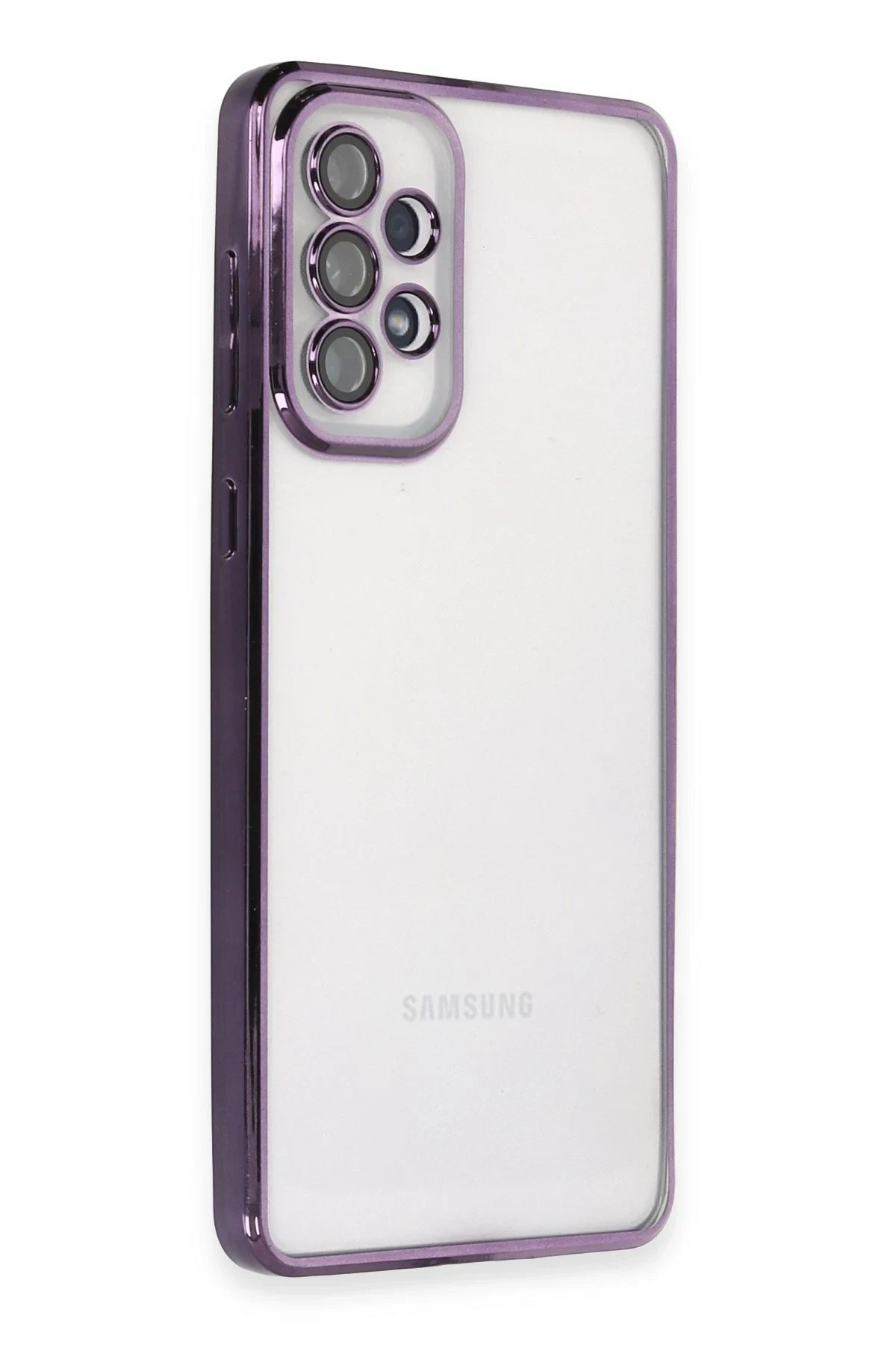 uryport Samsung Galaxy A53 5G Kılıf Razer Lensli Silikon - Mor
