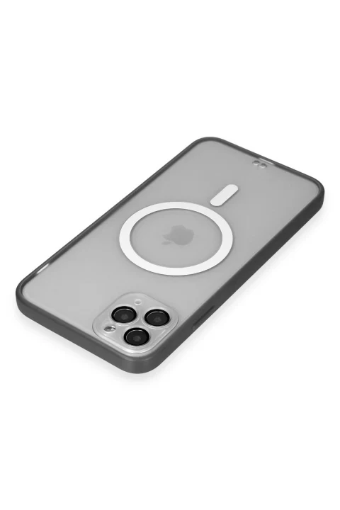uryport Apple iPhone 11 Pro Kılıf Grand Magneticsafe Kapak - Siyah