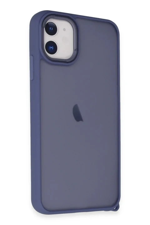 uryport Apple iPhone 12 Kılıf Elegant Kapak - Açık Mavi