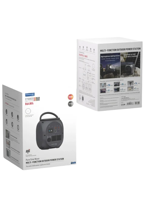 Konfulon CN09 Powerbank 1000W 270.000 mAh Kamp Şarj 45W PD - Gri