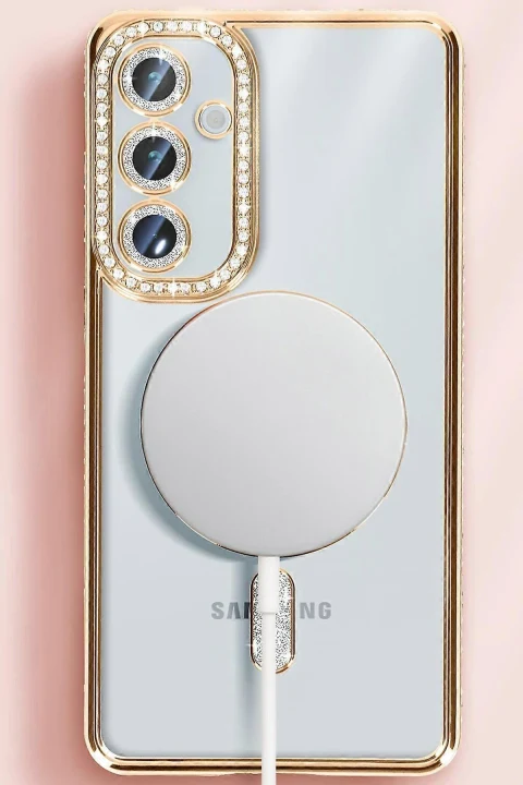 uryport Samsung Galaxy S25 Plus Kılıf Joke Simli Magneticsafe Kılıf - Gümüş