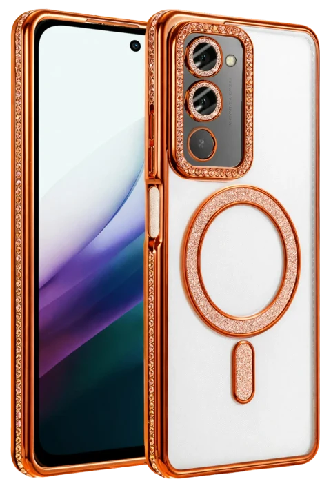uryport Xiaomi Redmi 15 4G Joke Simli Magneticsafe Kılıf - Turuncu