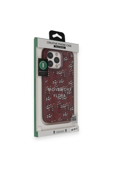 Movenchy Apple iPhone 14 Pro Terra Desenli Kapak - Pembe - 1