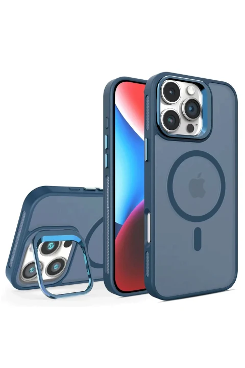 Joko Apple iPhone 16 Pro Flet Lens Magsafe Kapak - Lacivert