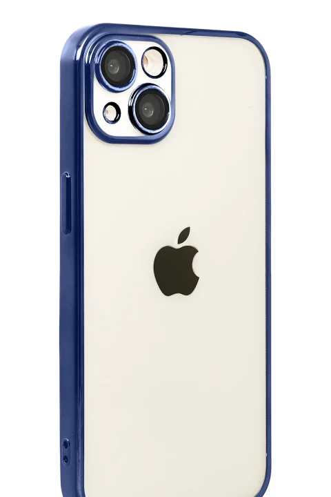 uryport Apple iPhone 15 Razer Lensli Silikon - Lacivert