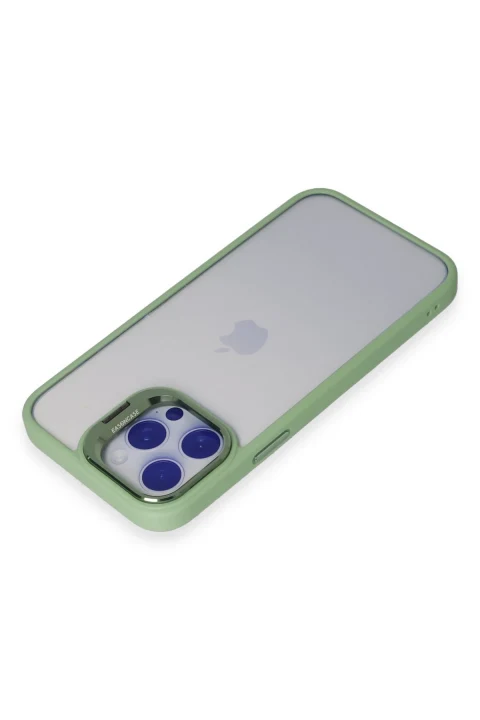 Joko Apple iPhone 15 Pro Kılıf Roblox Lens Standlı Kapak - Yeşil