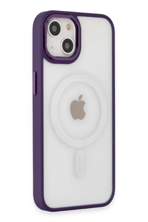uryport Apple iPhone 15 Kılıf Room Magneticsafe Silikon - Derin Mor