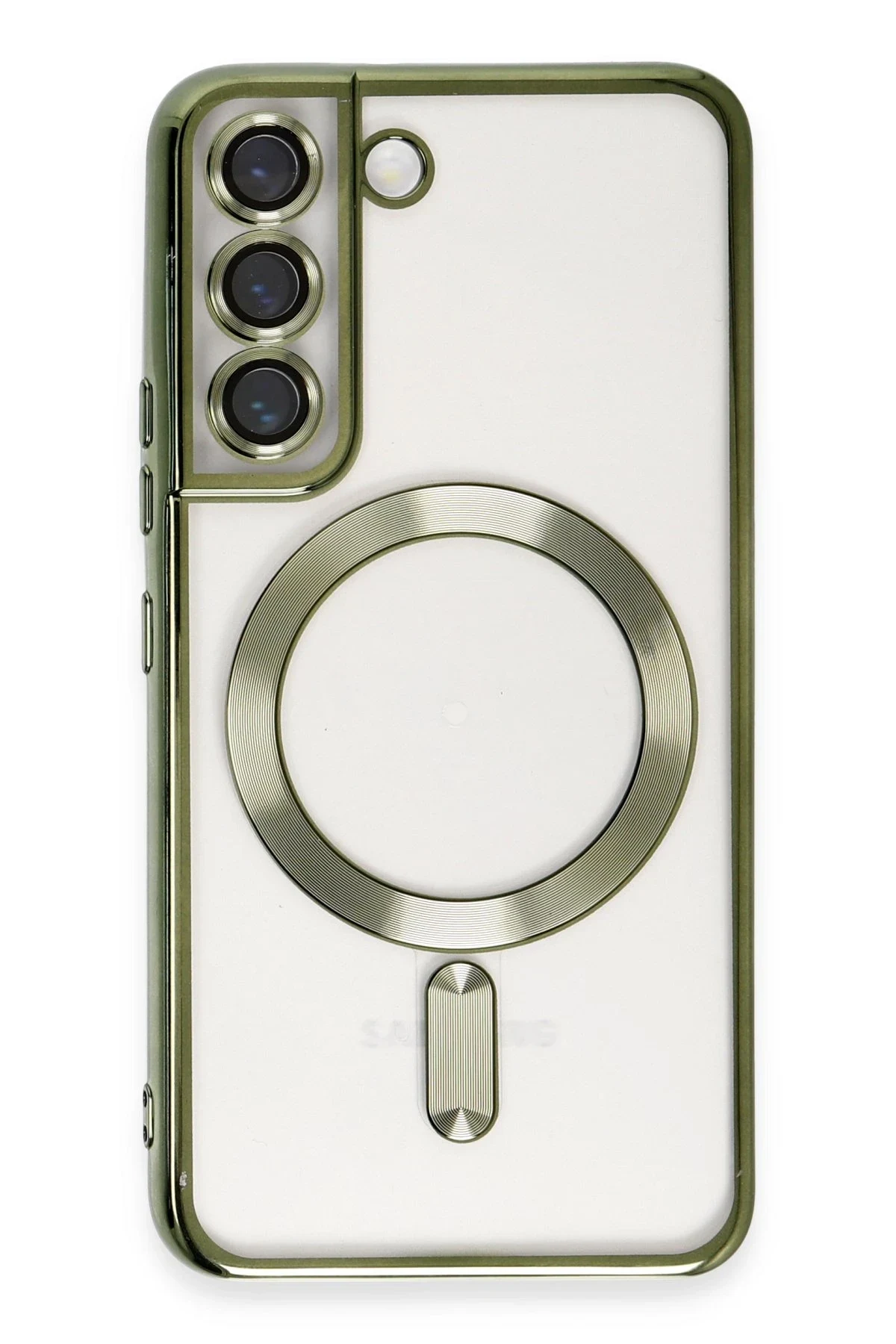 uryport Samsung Galaxy S22 Kılıf Kross Magneticsafe Kapak - Koyu Yeşil
