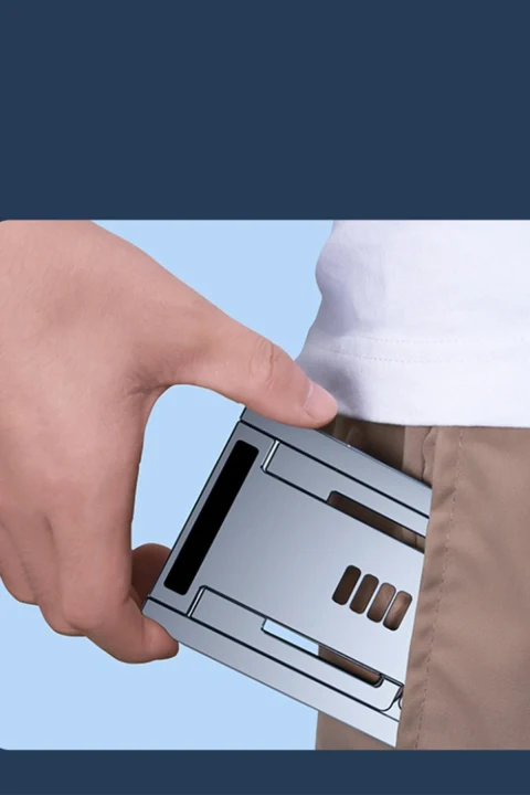 Konfulon CM25 Ayarlanabilir Katlanabilir Masaüstü Telefon Tutucu - Gümüş