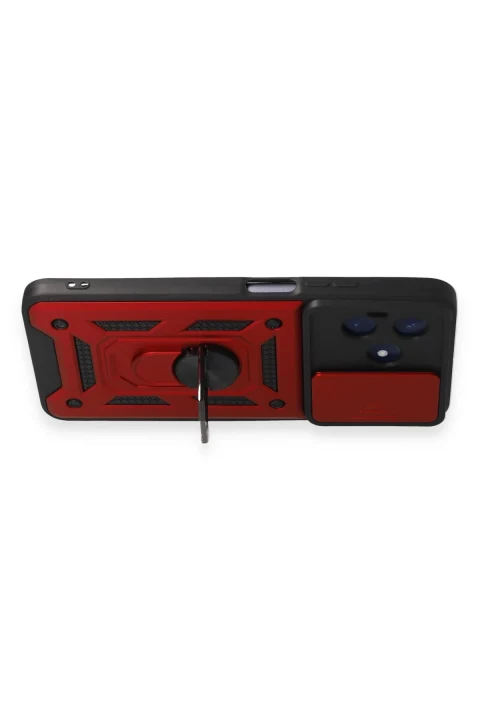 uryport Realme C53 Kılıf Pars Lens Yüzüklü Silikon - Kırmızı
