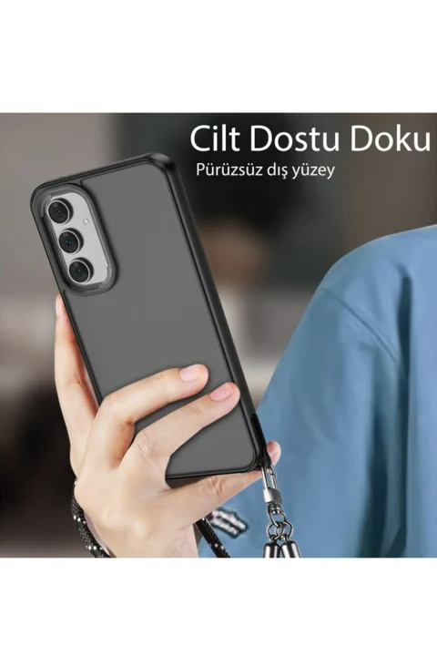 uryport Samsung Galaxy A35 5G Kılıf Elegant Kapak - Pudra