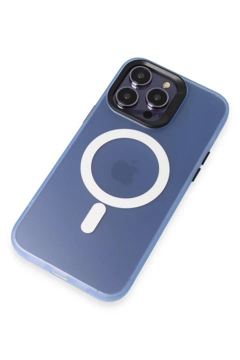 Joko Apple iPhone 15 Pro Kılıf Mateks Magsafe Kapak - Sierra Blue