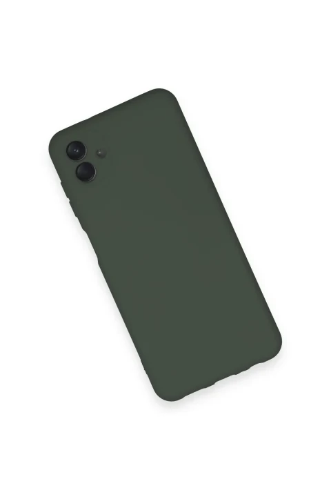 uryport Samsung Galaxy A04 Kılıf Nano içi Kadife Silikon - Koyu Yeşil