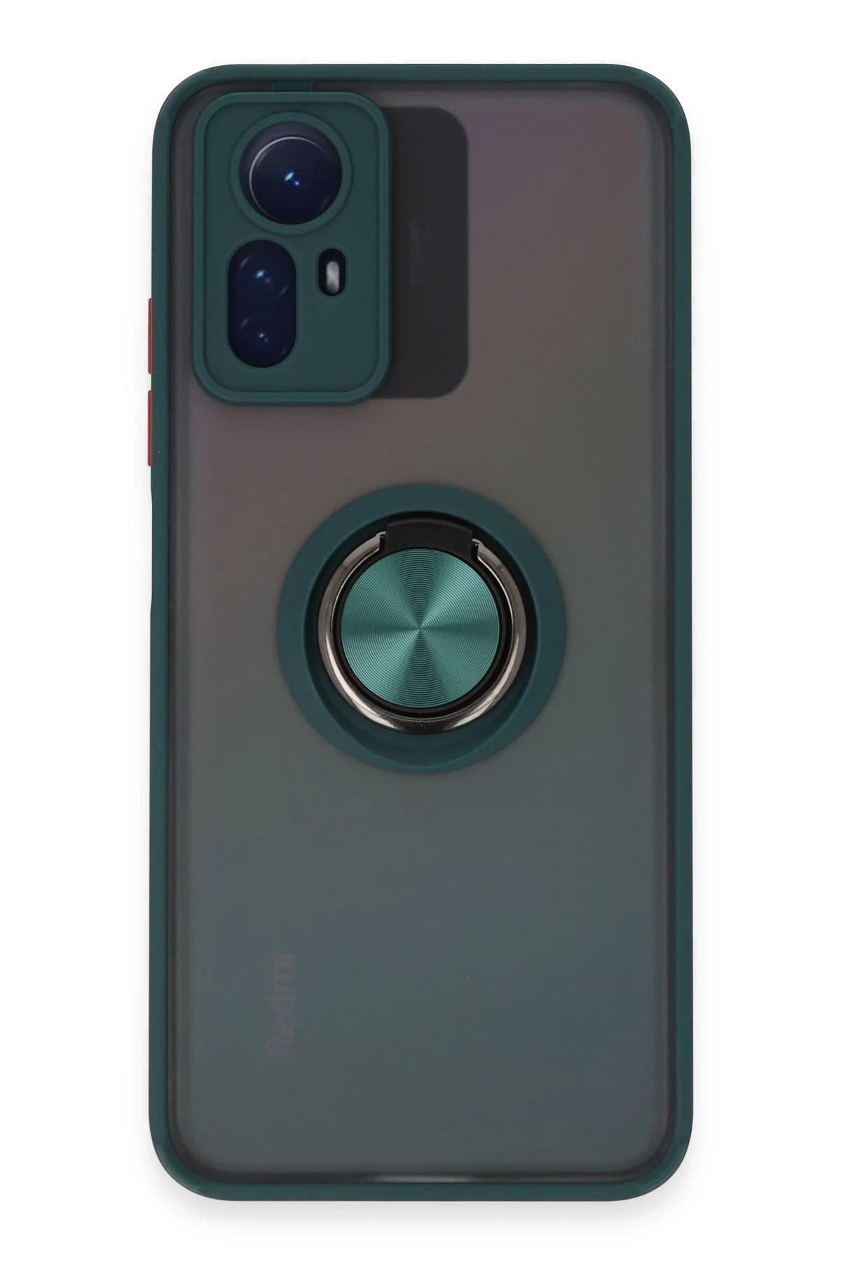 uryport Xiaomi Redmi Note 12S Kılıf Montreal Yüzüklü Silikon Kapak - Yeşil