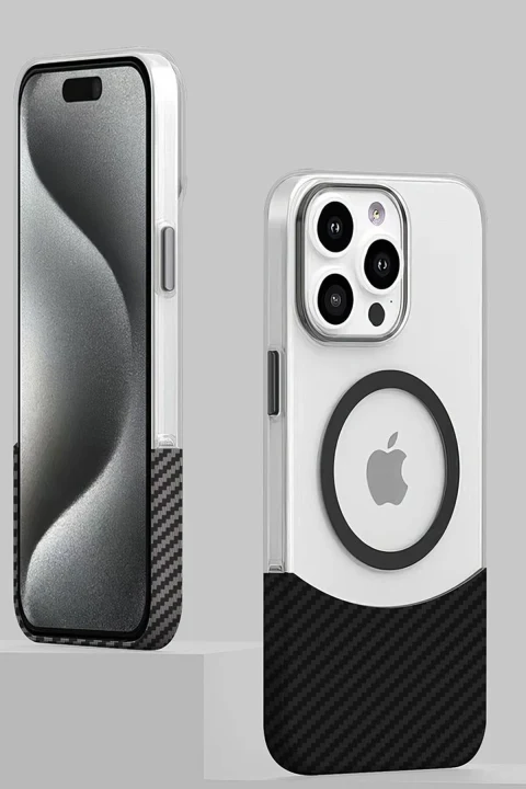 Joko Apple iPhone 16 Pro Max Carbon Puzzle Magsafe Kapak - Çöl Titanyum