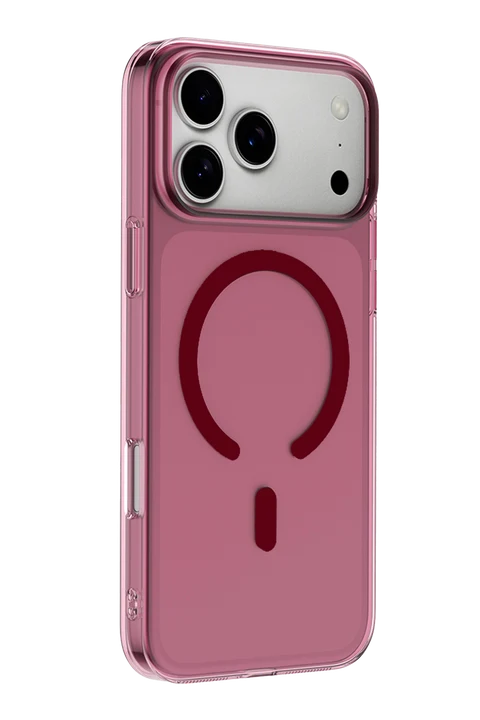 uryport Apple iPhone 18 Pro Max Combo Sert Şeffaf Magsafe Kapak - Bordo