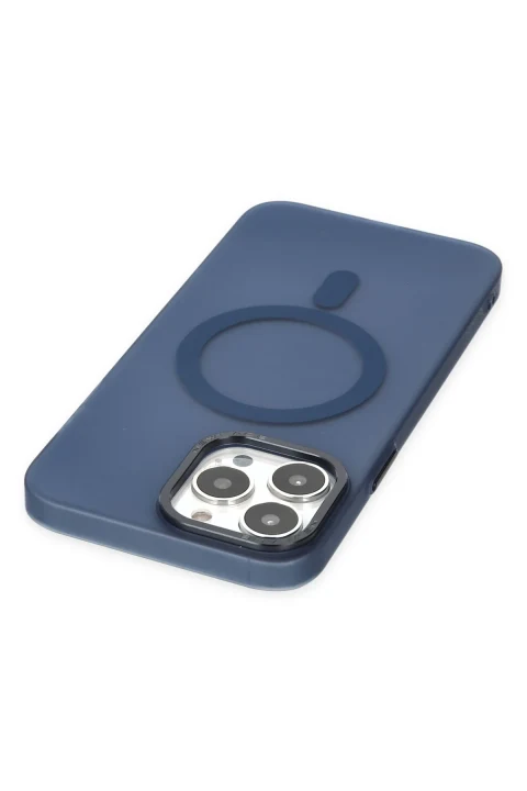 uryport Apple iPhone 14 Pro Max Kılıf Lodos Magneticsafe Mat Kapak - Mavi