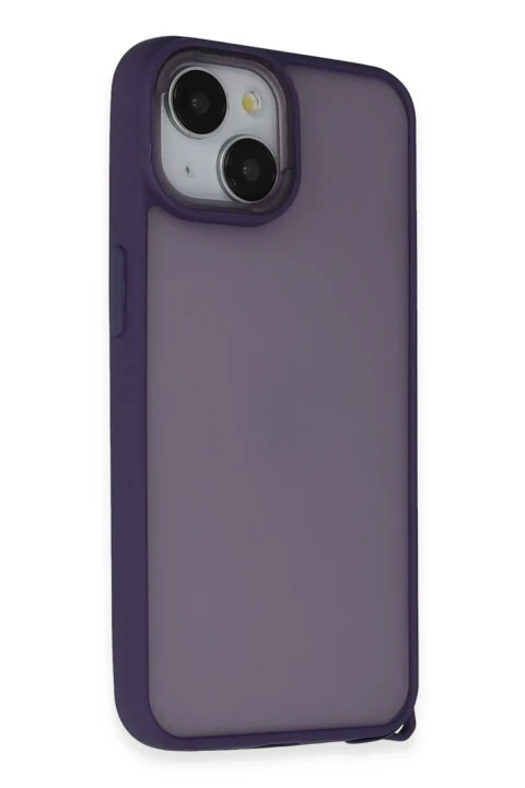 uryport Apple iPhone 15 Kılıf Elegant Kapak - Derin Mor