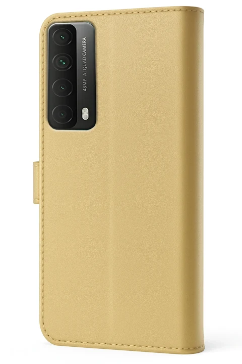 uryport Huawei P Smart 2021 Kılıf Trend S Plus Kapaklı Kılıf - Gold