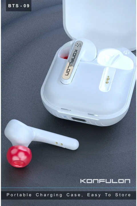 Konfulon BTS09 Kablosuz Airpods Kulaklık - Beyaz