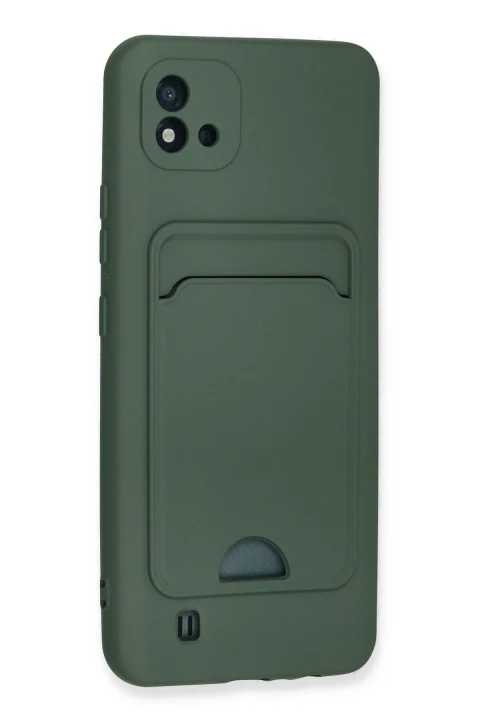 uryport Realme C11 2021 Kılıf Kelvin Kartvizitli Silikon - Koyu Yeşil