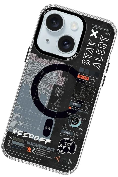 Keep Off Apple iPhone 15 Battlefield Magsafe Kapak - Strategy