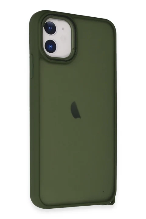 uryport Apple iPhone 12 Kılıf Elegant Kapak - Yeşil
