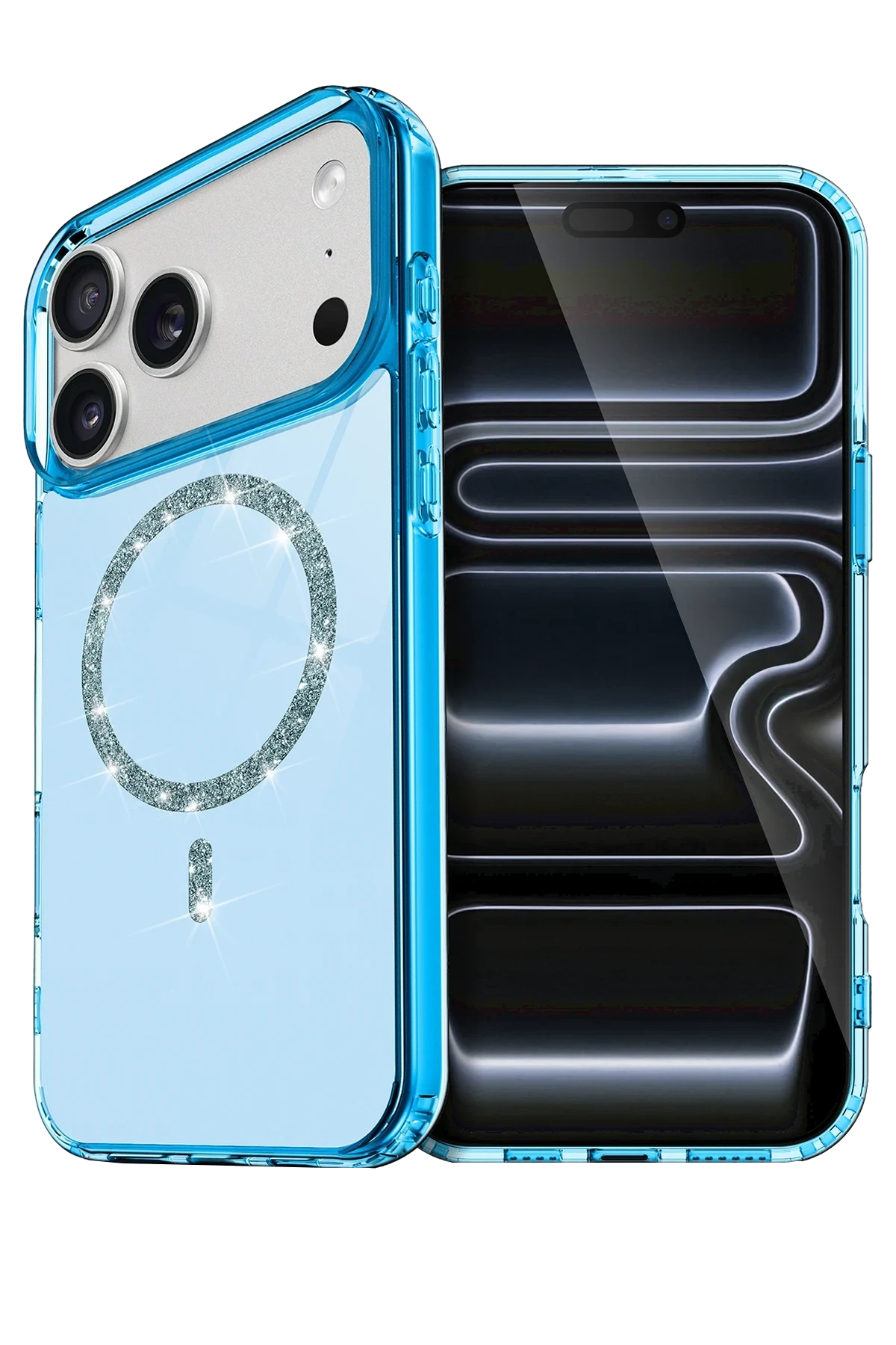 uryport Apple iPhone 17 Pro Max Live Diamond Magsafe Kapak - Mavi