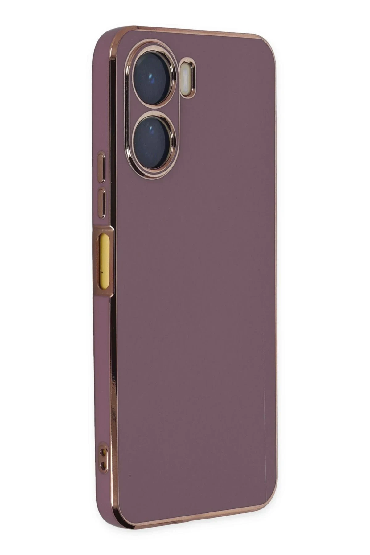 uryport Vivo Y16 Kılıf Volet Silikon - Mor