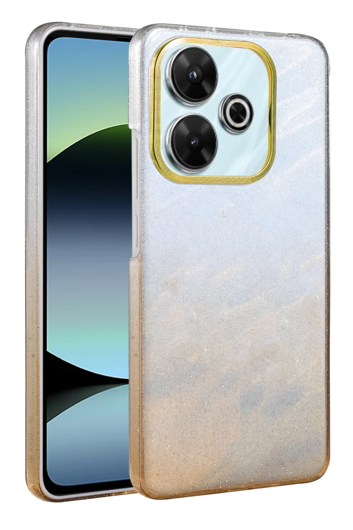 uryport Xiaomi Redmi 13 4G Glossy Kapak - Çöl Titanyum