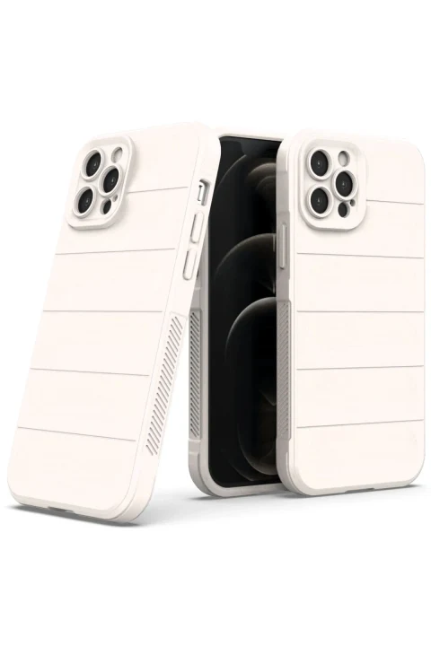 uryport Apple iPhone 12 Pro Max Kılıf Optimum Silikon - Krem
