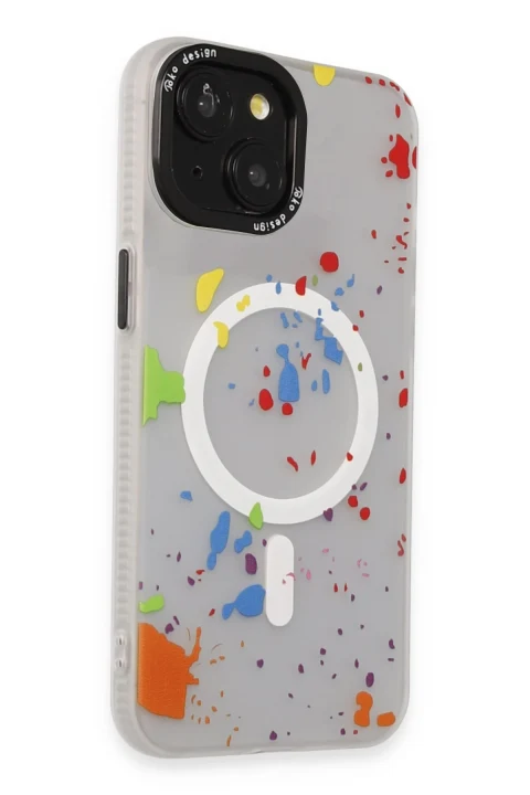 Joko Apple iPhone 15 Colorful Magsafe Kapak - Şeffaf
