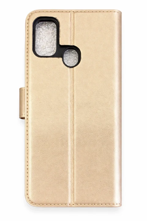 uryport Samsung Galaxy M30S Kılıf Trend S Plus Kapaklı Kılıf - Gold