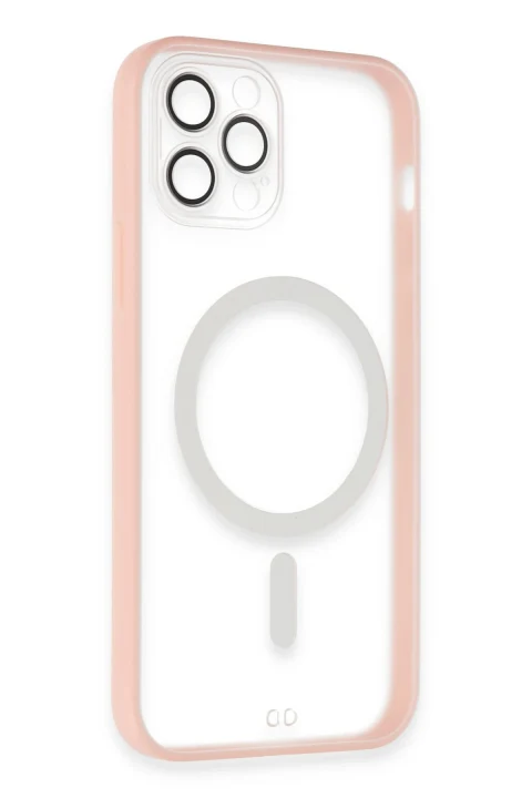 uryport Apple iPhone 12 Pro Max Kılıf Grand Magneticsafe Kapak - Pembe